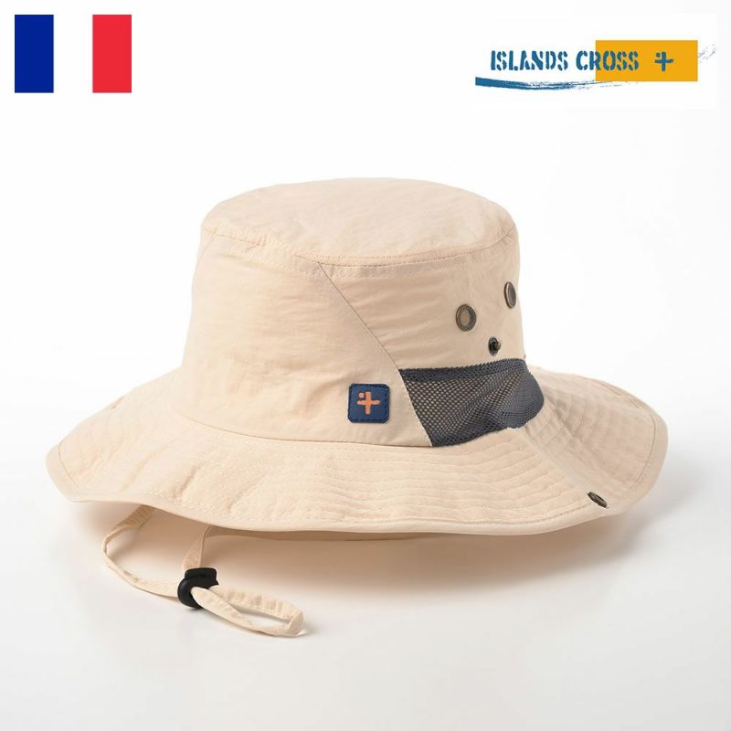 帽子 サファリハット ISLANDS CROSS（アイランドクロス） Manuia safari（マヌイア サファリ） ベージュ