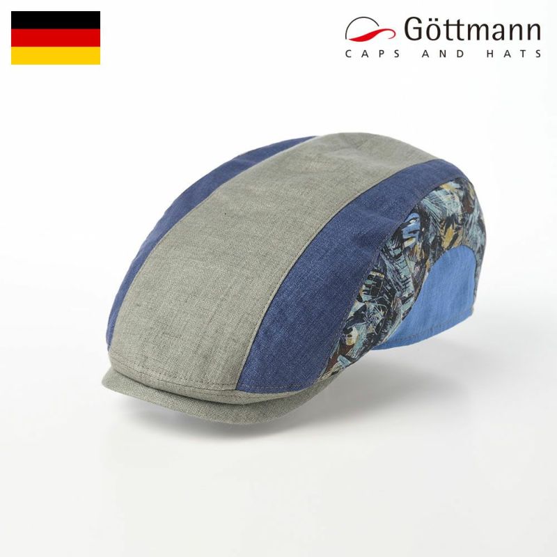 帽子 ハンチング Gottmann（ゴットマン） Detroit Linen（デトロイト リネン） G2839100 グレーパッチワーク