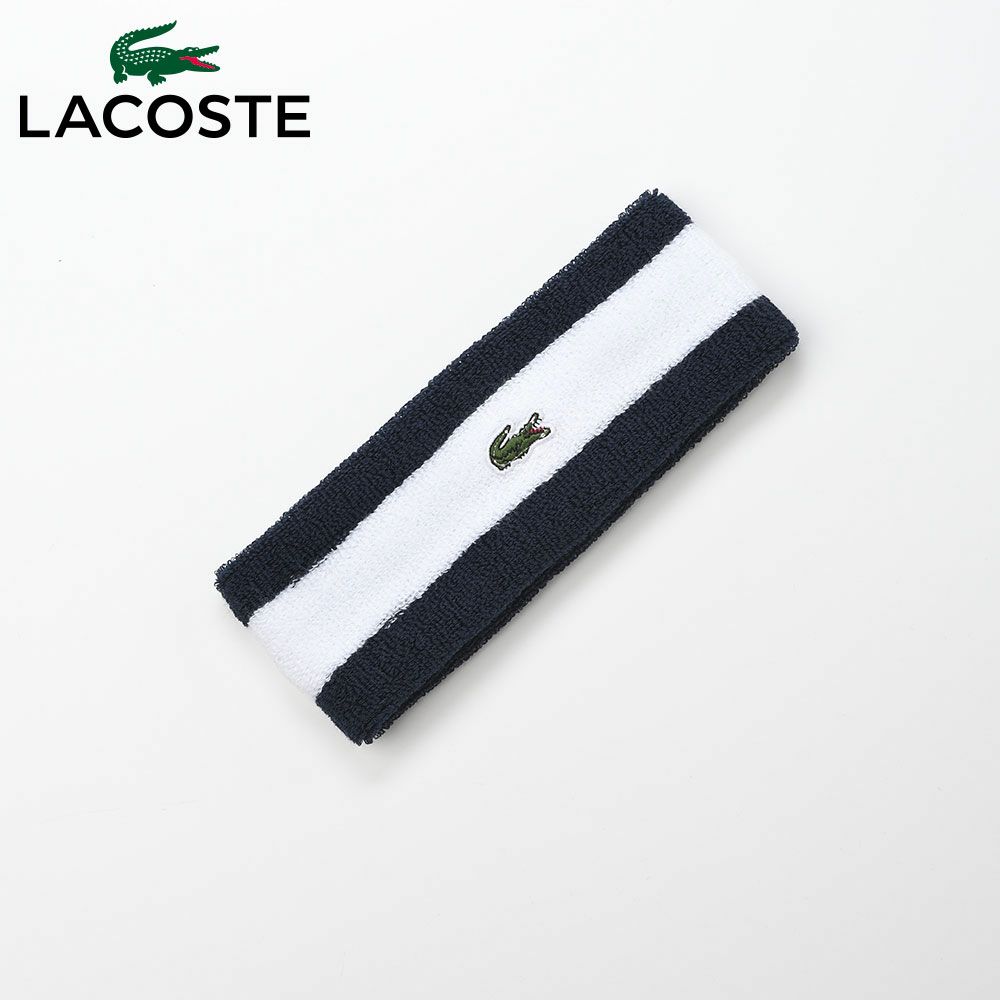 ラコステのヘアバンド COOL MAX BORDER HAIR BAND（クールマックス ボーダーヘアバンド） L7100 ネイビー