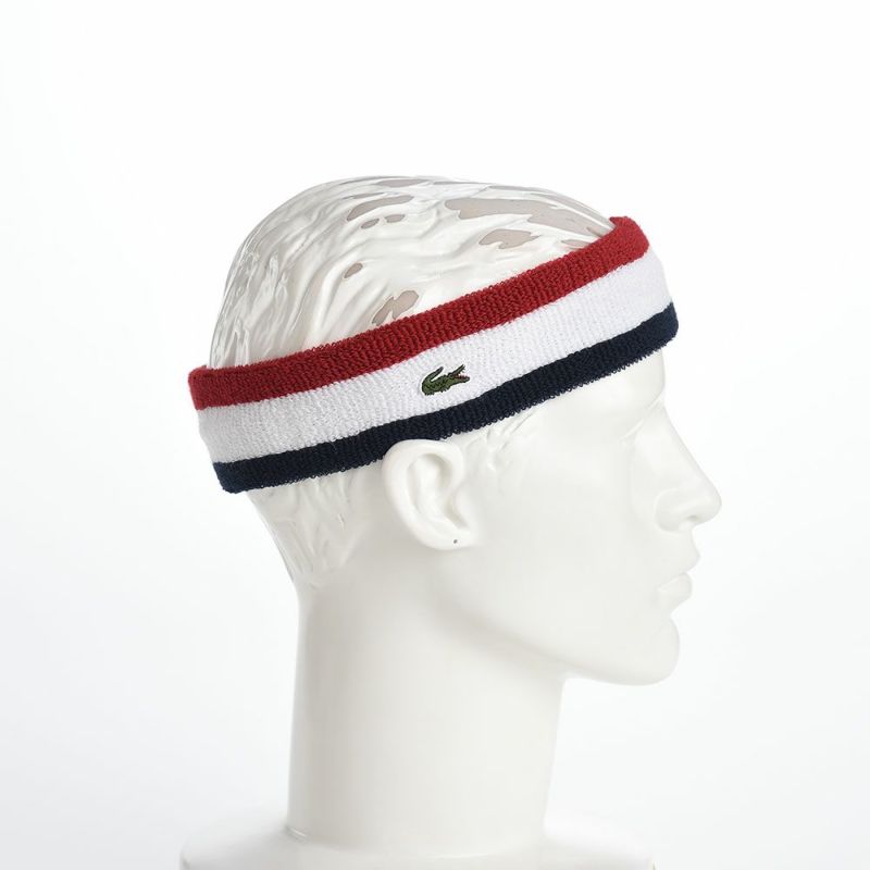 ラコステのヘアバンド COOL MAX BORDER HAIR BAND（クールマックス ボーダーヘアバンド） L7100 トリコロール