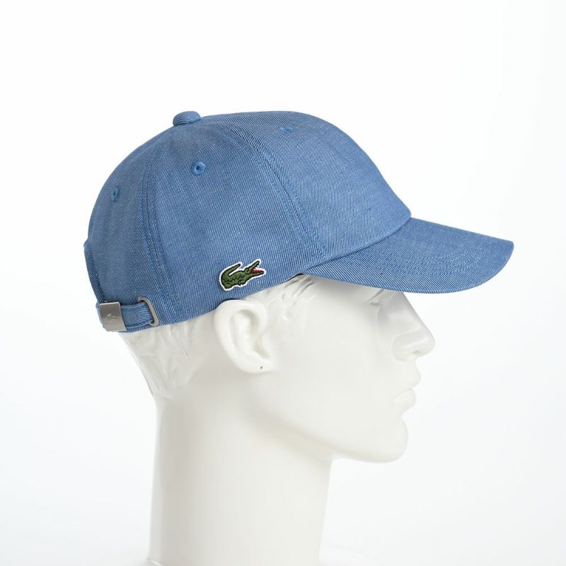 ラコステのキャップ CHAMBRAY COTTON CAP（シャンブレー コットンキャップ） L7101 ブルー