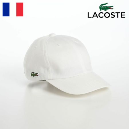 ラコステのキャップ CHAMBRAY COTTON CAP（シャンブレー コットンキャップ） L7101 ホワイト