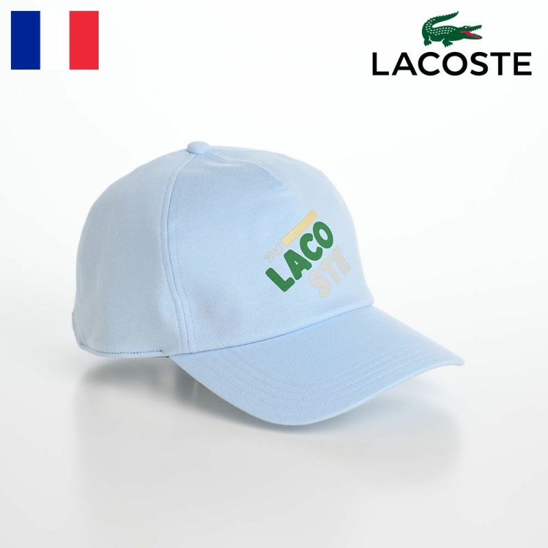 ラコステのキャップ PRINT LOGO CAP（プリントロゴ キャップ） L7104 ブルー