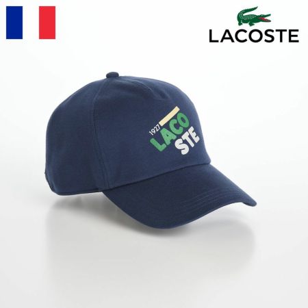 ラコステのキャップ野球帽 PRINT LOGO CAP（プリントロゴ キャップ） L7104 ネイビー