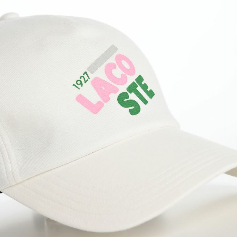 ラコステのキャップ PRINT LOGO CAP（プリントロゴ キャップ） L7104 ホワイト