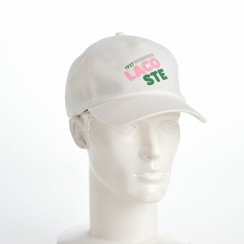 ラコステのキャップ PRINT LOGO CAP（プリントロゴ キャップ） L7104 ホワイト