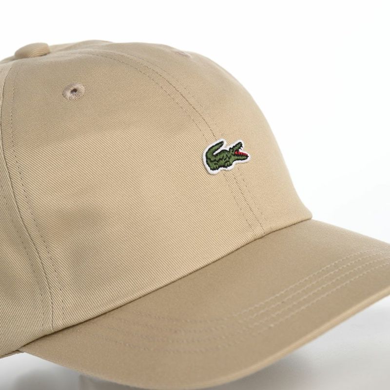 ラコステのキャップ BASIC COTTON CAP（ベーシックコットンキャップ） L1230 ベージュ