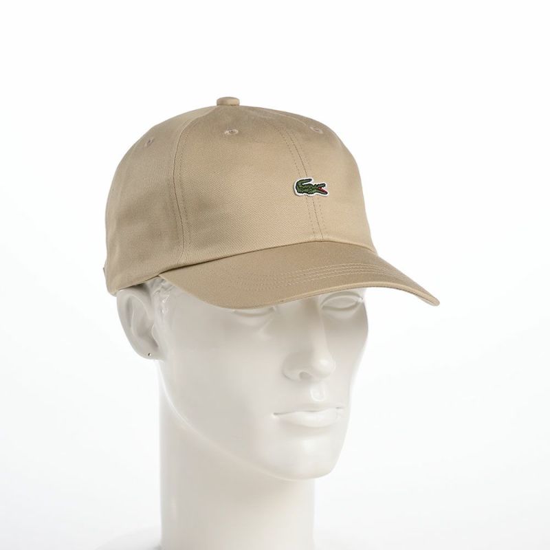 ラコステのキャップ BASIC COTTON CAP（ベーシックコットンキャップ） L1230 ベージュ