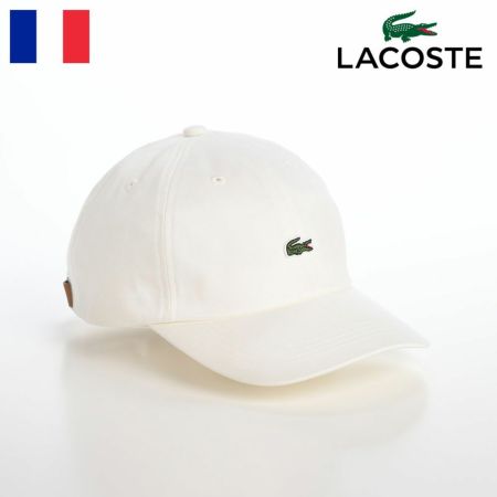 ラコステのキャップ野球帽 BASIC COTTON CAP（ベーシックコットンキャップ） L1230 オフホワイト