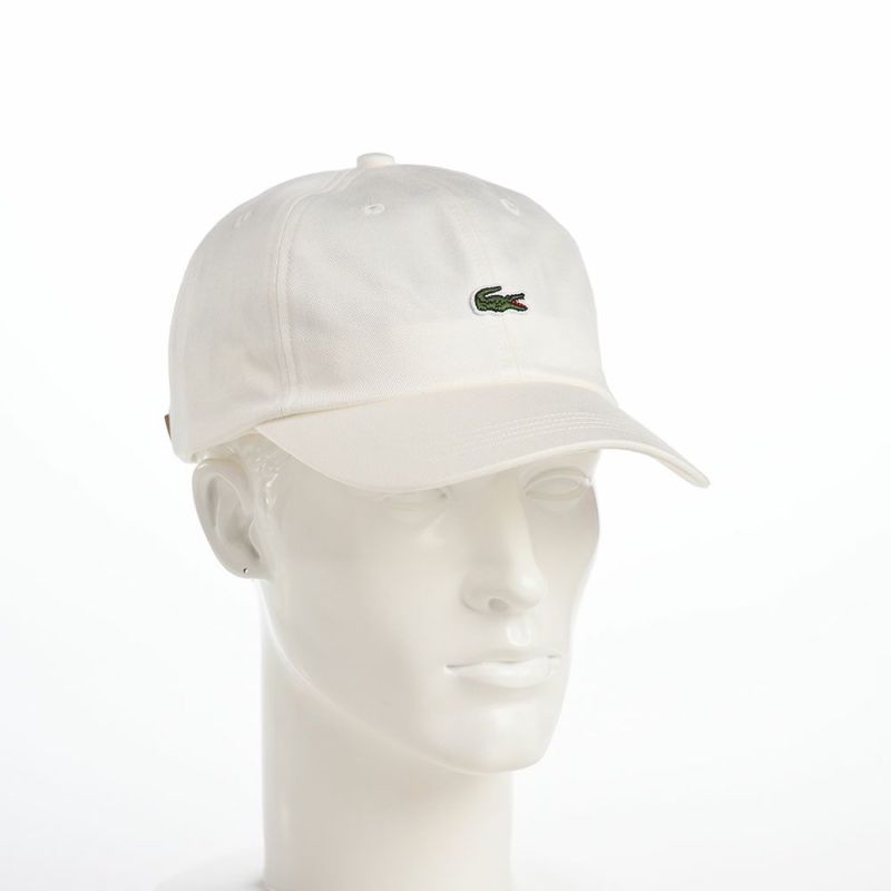 ラコステのキャップ BASIC COTTON CAP（ベーシックコットンキャップ） L1230 オフホワイト