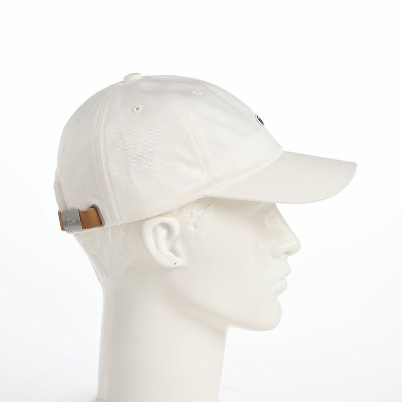 ラコステのキャップ BASIC COTTON CAP（ベーシックコットンキャップ） L1230 オフホワイト