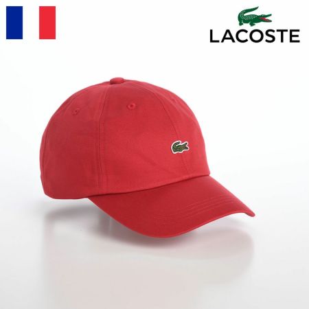 ラコステのキャップ BASIC COTTON CAP（ベーシックコットンキャップ） L1230 レッド