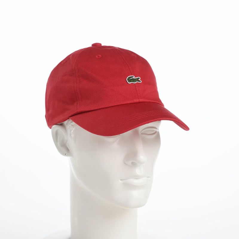 ラコステのキャップ BASIC COTTON CAP（ベーシックコットンキャップ） L1230 レッド