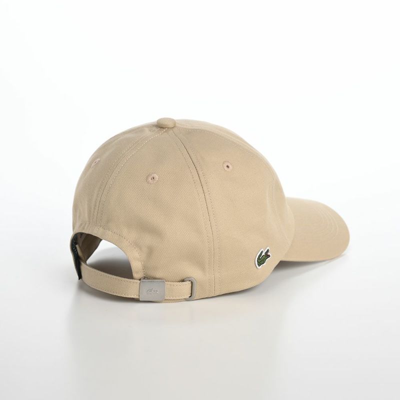 ラコステのキャップ INITIAL APPLIQUE CAP（イニシャルアップリケキャップ） L1251 ベージュ