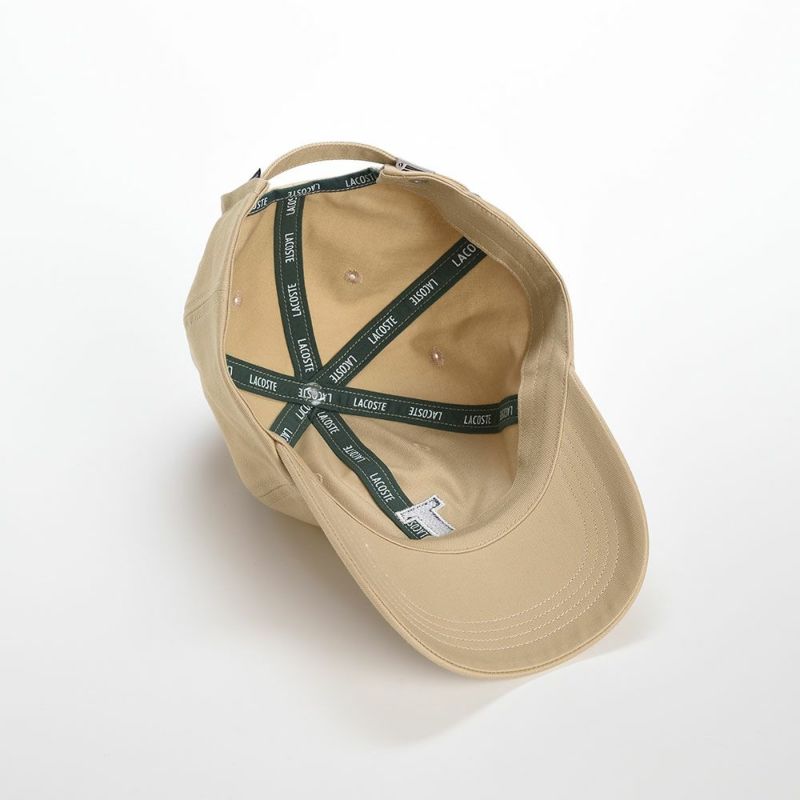 ラコステのキャップ INITIAL APPLIQUE CAP（イニシャルアップリケキャップ） L1251 ベージュ