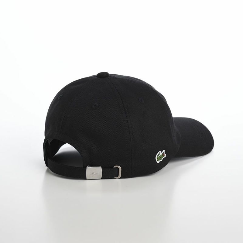 ラコステのキャップ INITIAL APPLIQUE CAP（イニシャルアップリケキャップ） L1251 ブラック