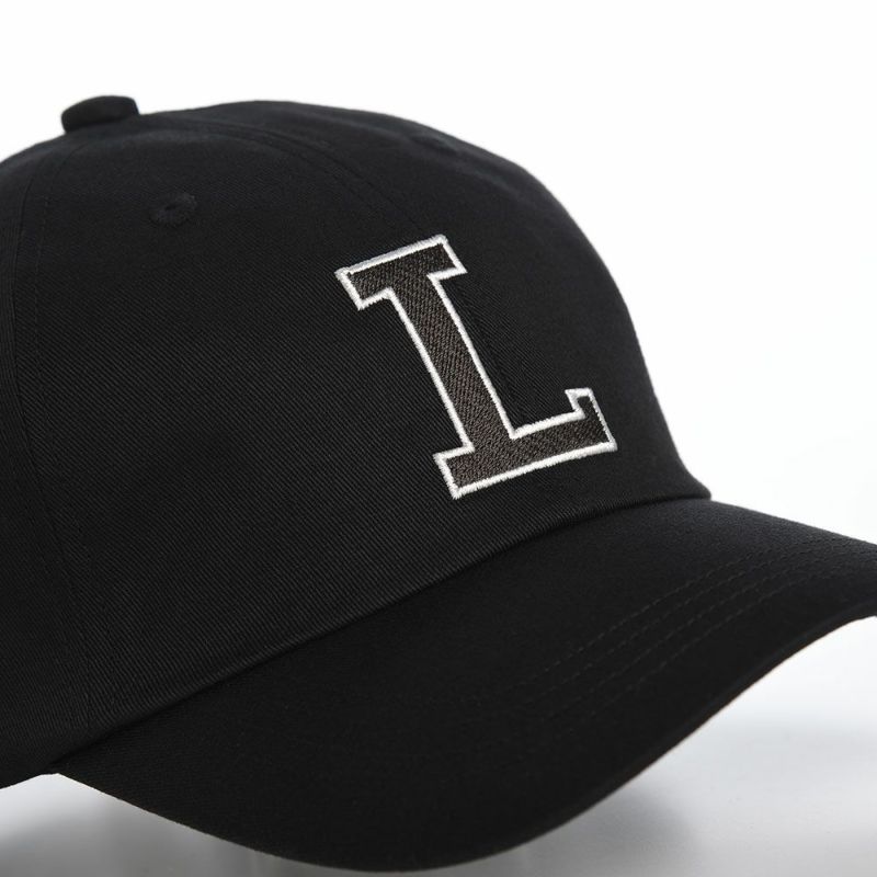 ラコステのキャップ INITIAL APPLIQUE CAP（イニシャルアップリケキャップ） L1251 ブラック