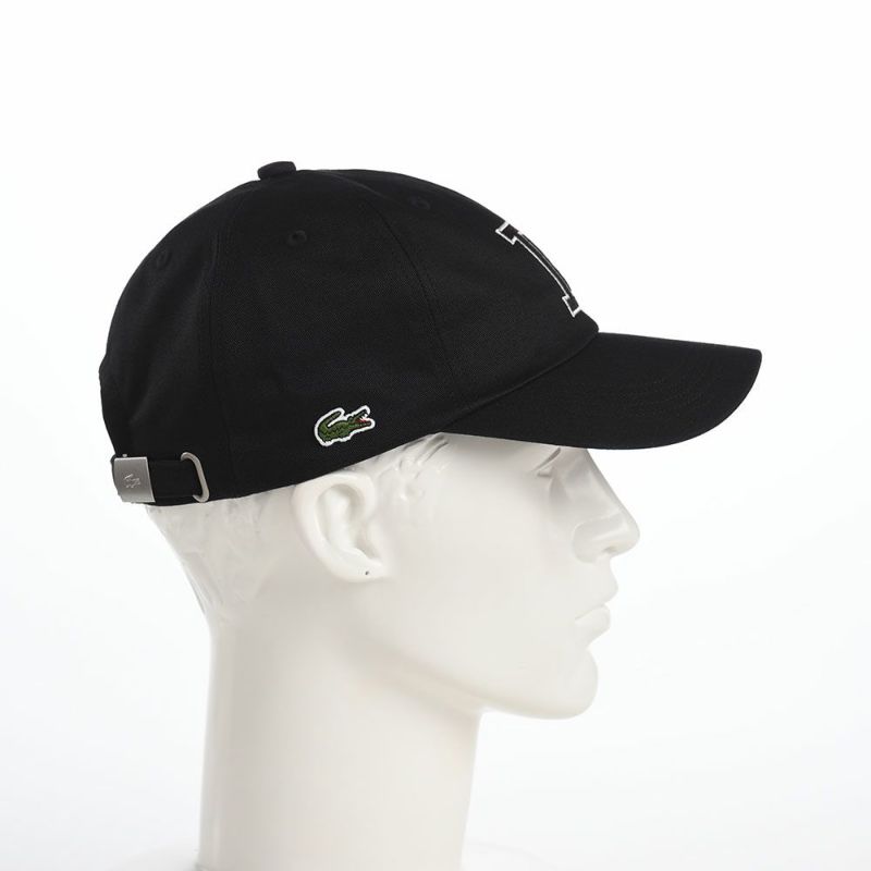 ラコステのキャップ INITIAL APPLIQUE CAP（イニシャルアップリケキャップ） L1251 ブラック