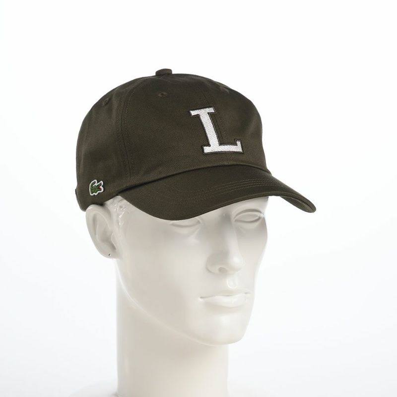 ラコステのキャップ INITIAL APPLIQUE CAP（イニシャルアップリケキャップ） L1251 カーキ