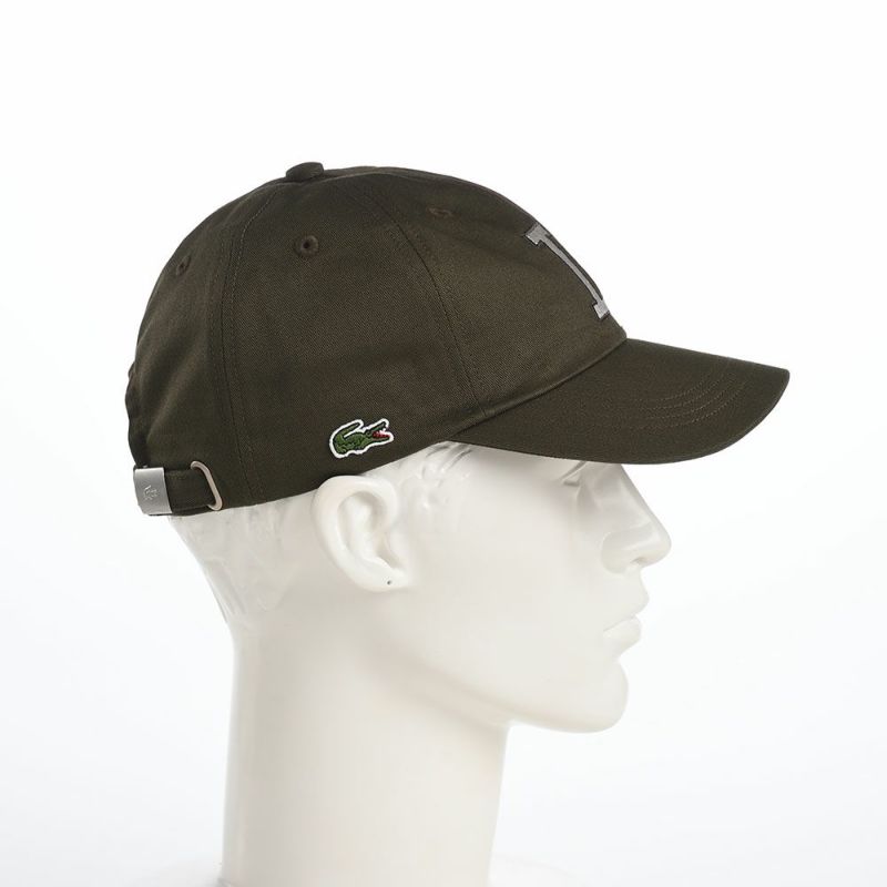 ラコステのキャップ INITIAL APPLIQUE CAP（イニシャルアップリケキャップ） L1251 カーキ