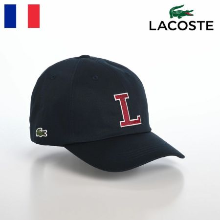 ラコステのキャップ INITIAL APPLIQUE CAP（イニシャルアップリケキャップ） L1251 ネイビー