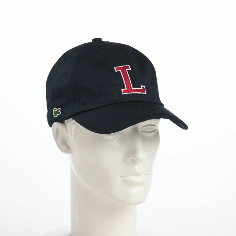 ラコステのキャップ INITIAL APPLIQUE CAP（イニシャルアップリケキャップ） L1251 ネイビー