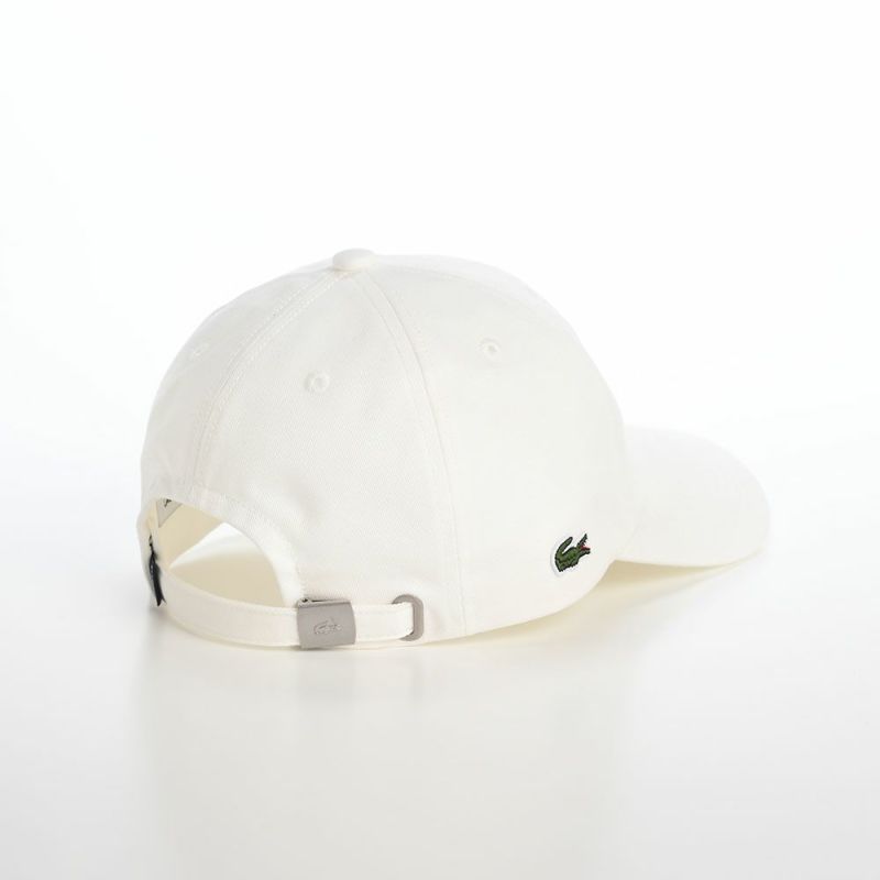 ラコステのキャップ INITIAL APPLIQUE CAP（イニシャルアップリケキャップ） L1251 オフホワイト