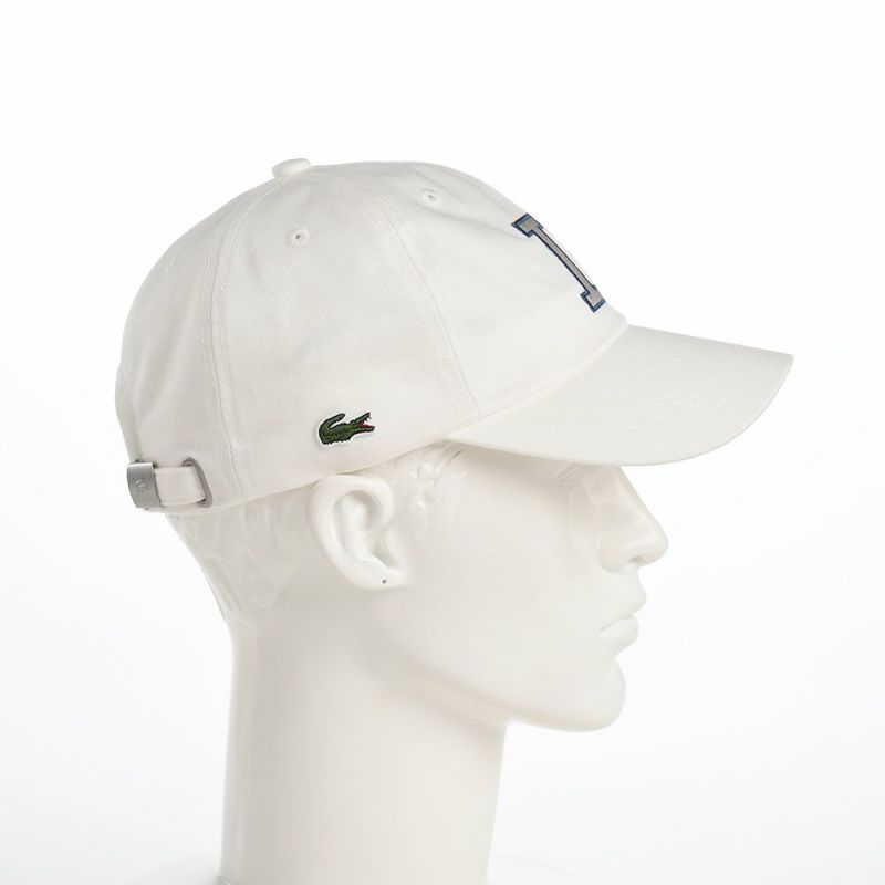 ラコステのキャップ INITIAL APPLIQUE CAP（イニシャルアップリケキャップ） L1251 オフホワイト