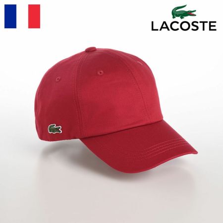 ラコステのキャップ野球帽 COTTON TWILL CAP（コットンツイルキャップ） L1149 レッド