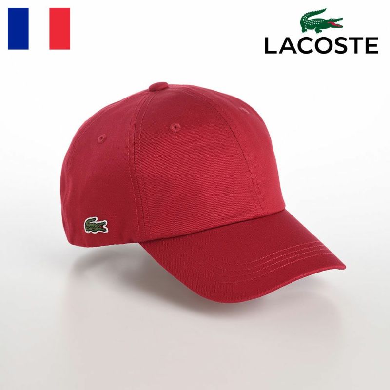 ラコステのキャップ COTTON TWILL CAP（コットンツイルキャップ） L1149 レッド