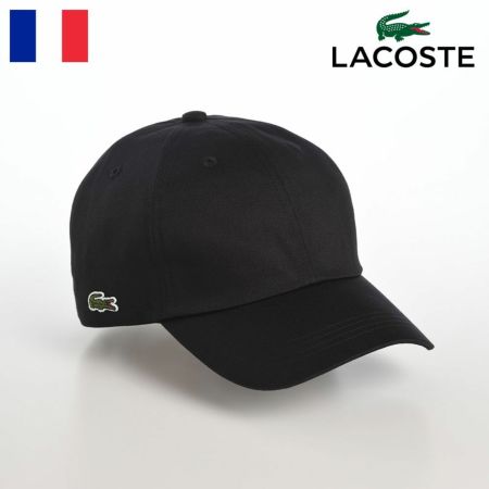 ラコステのキャップ COTTON TWILL CAP（コットンツイルキャップ） L1229 ブラック