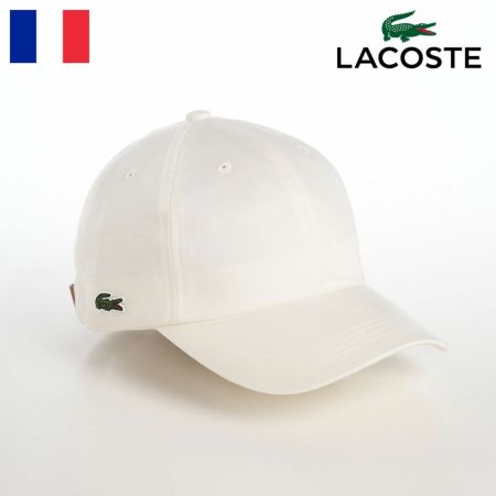 ラコステのキャップ野球帽 COTTON TWILL CAP（コットンツイルキャップ） L1229 オフホワイト