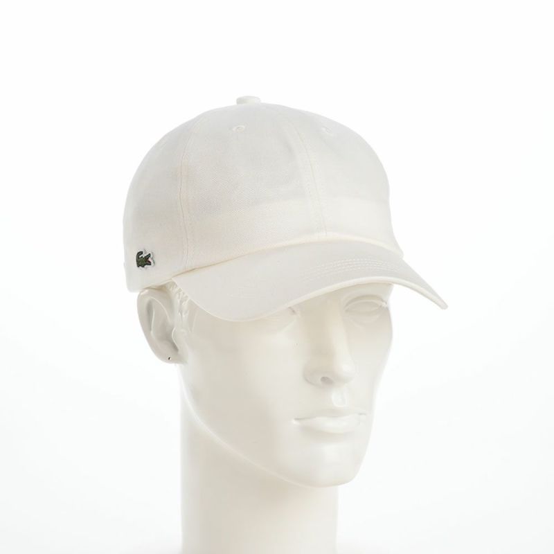 ラコステのキャップ COTTON TWILL CAP（コットンツイルキャップ） L1229 オフホワイト