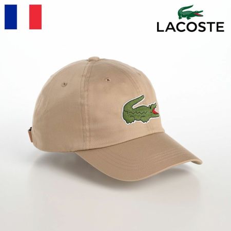 ラコステのキャップ野球帽 BIG LOGO CAP（ビッグロゴ キャップ） L1231 ベージュ