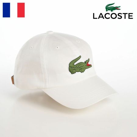 ラコステのキャップ BIG LOGO CAP（ビッグロゴ キャップ） L1231 オフホワイト