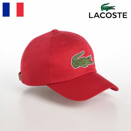 ラコステのキャップ野球帽 BIG LOGO CAP（ビッグロゴ キャップ） L1231 レッド