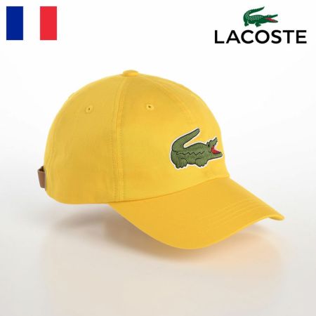 ラコステのキャップ野球帽 BIG LOGO CAP（ビッグロゴ キャップ） L1231 イエロー
