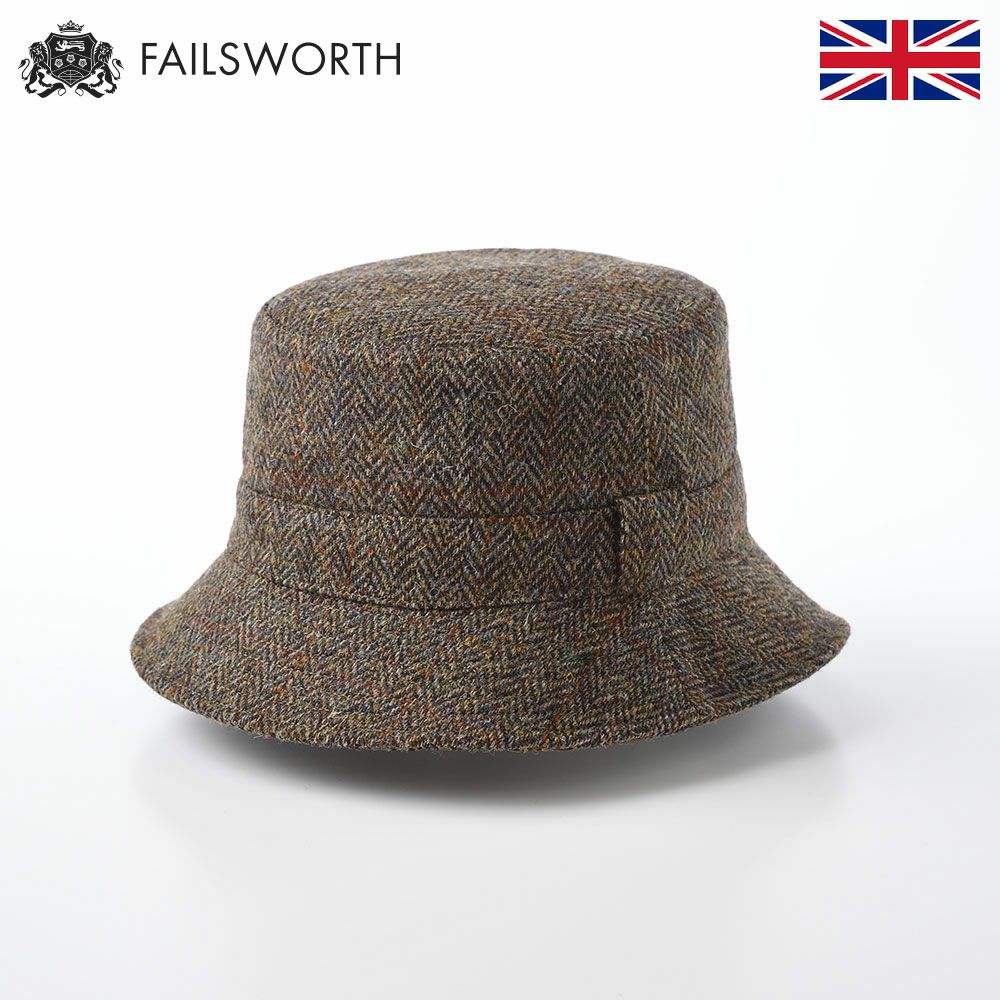 フェイルスワース バケットハット Harris Tweed Grouse（ハリス 
