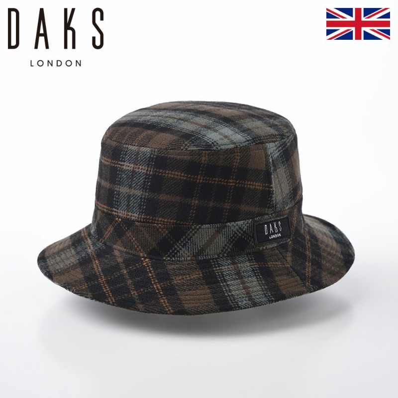 ダックスのサファリハット Safari Wool Tartan（サファリ ウールタータン） D3841 グリーンブラウン