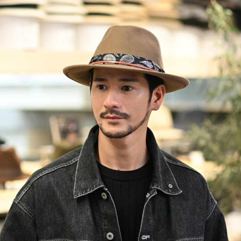 ビガリのフェルトハット LASH（ラッシュ） カーキ