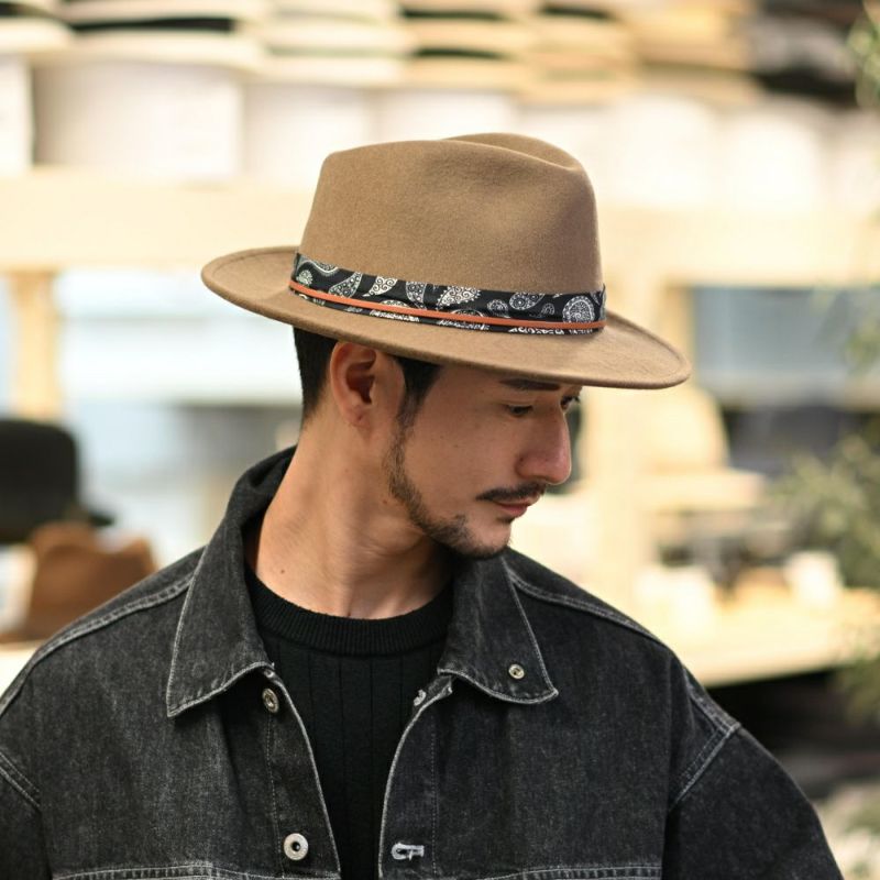 ビガリのフェルトハット LASH（ラッシュ） カーキ