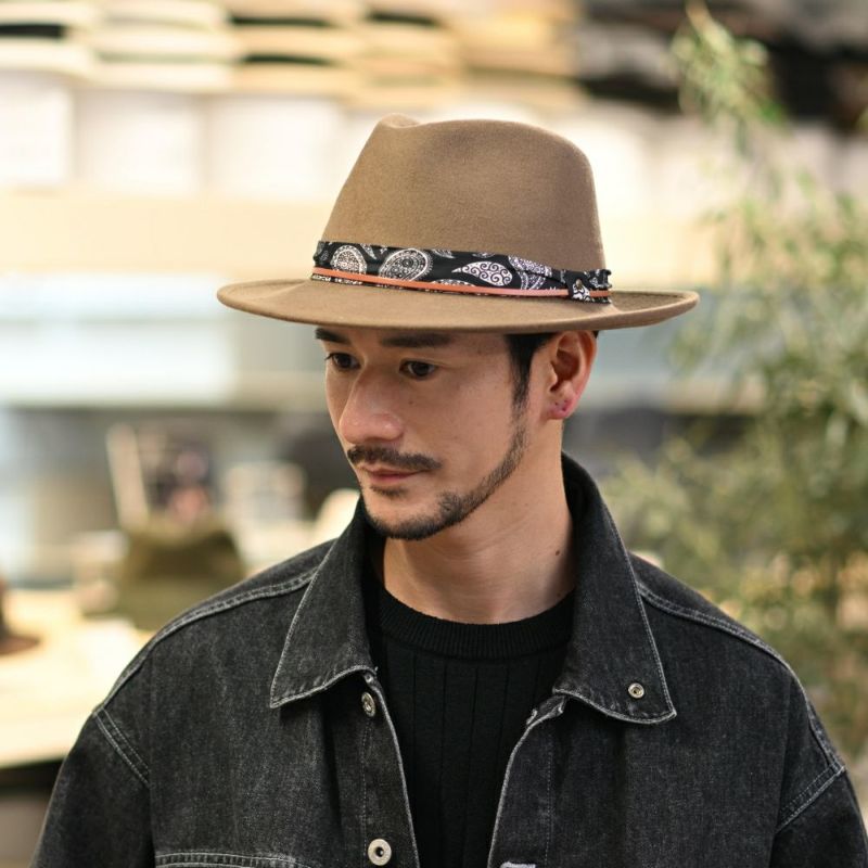 ビガリのフェルトハット LASH（ラッシュ） カーキ