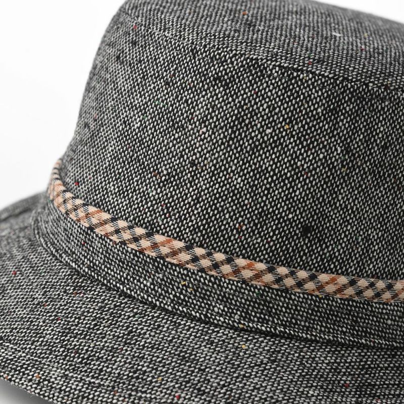 ダックスの布帛ソフトハット Alpen Tweed（アルペン ツイード） D3872 ブラック