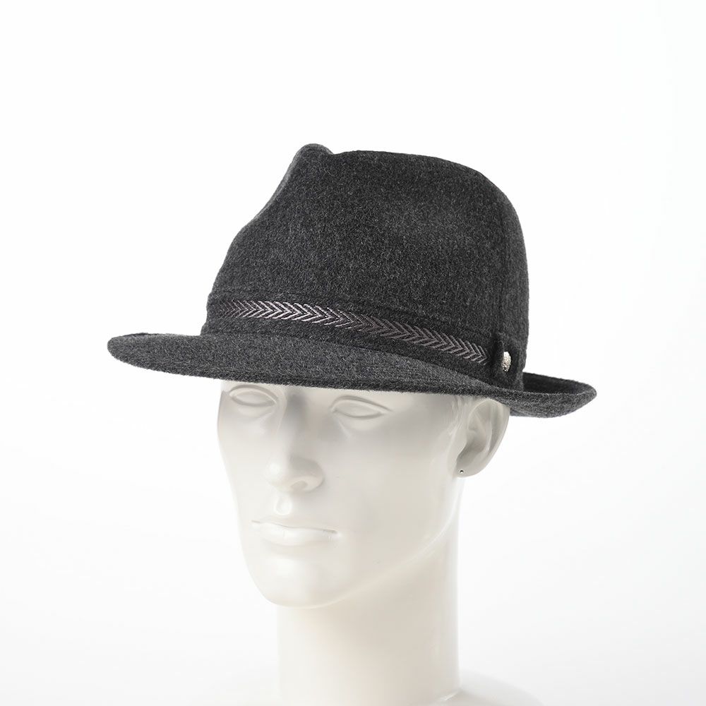 ダックスの布帛ソフトハット Hat Cashmere Mix（ハット カシミヤミックス） D3874 チャコール