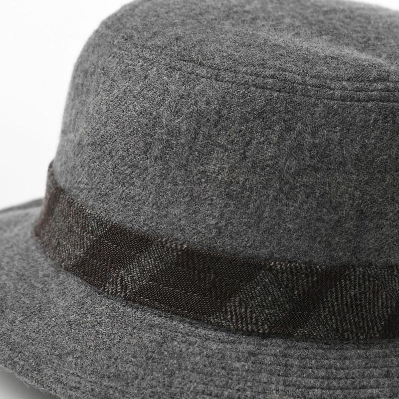 ダックスの布帛ソフトハット Alpen Wool Shadow Check（アルペン ウール シャドーチェック） D3876 グレー