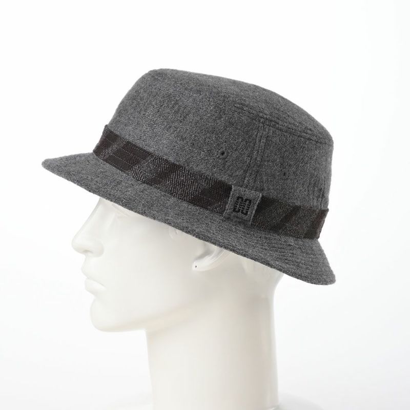 ダックスの布帛ソフトハット Alpen Wool Shadow Check（アルペン ウール シャドーチェック） D3876 グレー