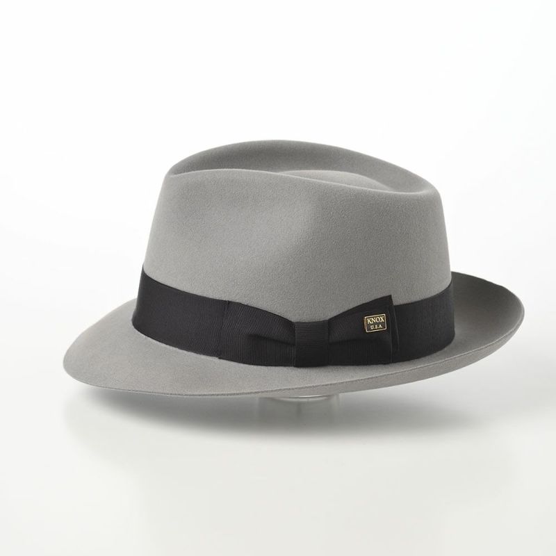 ノックスのフェルトハット Rabbit Fur Fedora Hat（ラビットファー フェドラハット）KMC ライトグレー