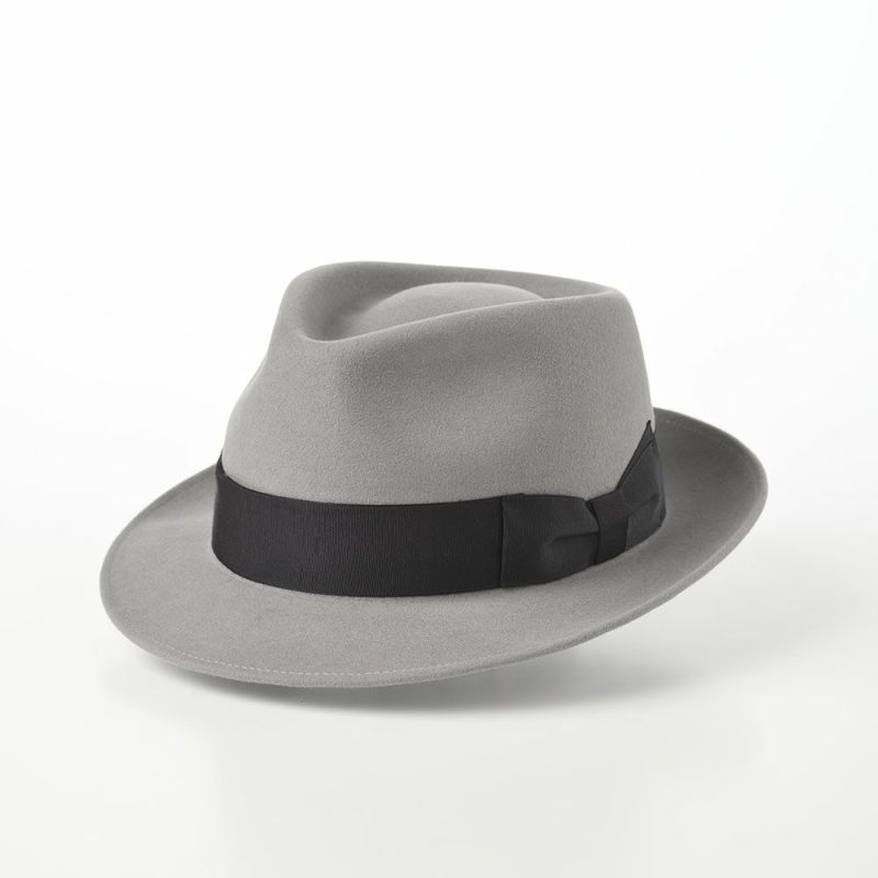 ノックスのフェルトハット Rabbit Fur Trilby Hat（ラビットファー トリルビーハット）KPK ライトグレー