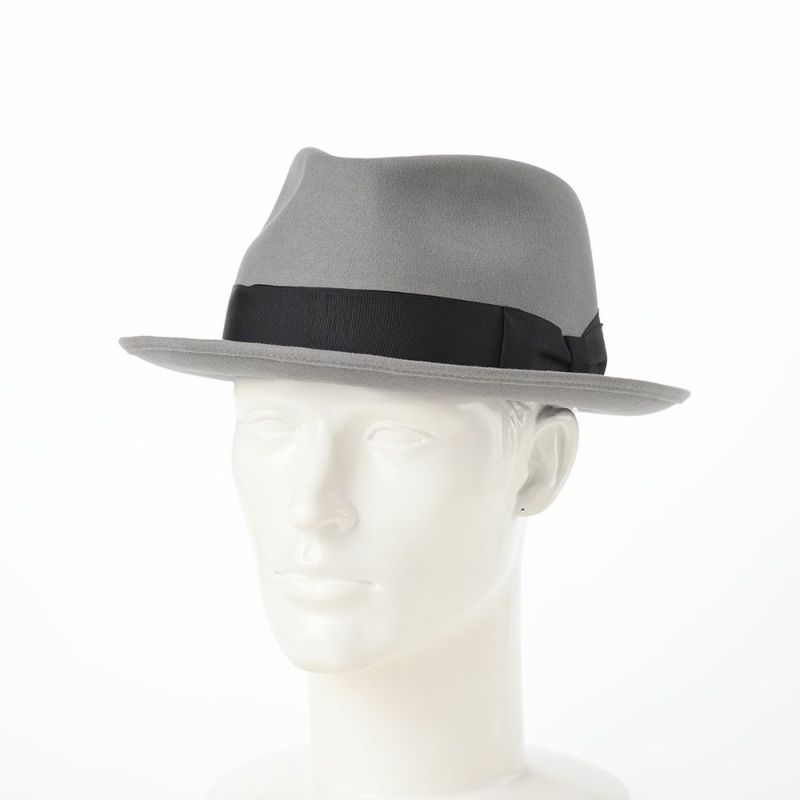 ノックスのフェルトハット Rabbit Fur Trilby Hat（ラビットファー トリルビーハット）KPK ライトグレー