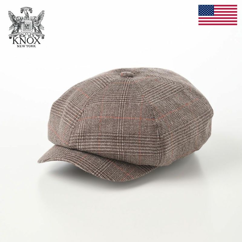 帽子 キャスケット KNOX（ノックス） Melton Wool CasHunting（メルトンウール キャスハンチング） グレンチェック